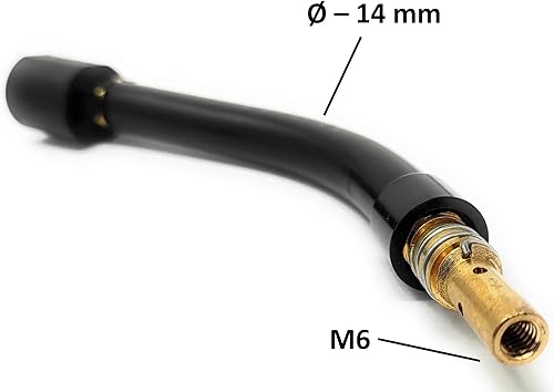 ELCAN Set di una testa per torcia 15ak e guidafilo blu da 4 metri per filo da 0,6-1,0 mm per torcia mig mag. Consumabili e accessori pistola per saldatura. Collo di cigno per torcia di saldatura MB15 - Honorern