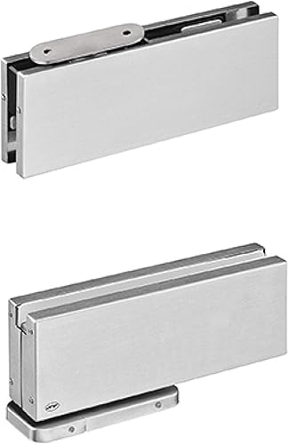 Kit Cerniera idraulica a bilico per porta in vetro da 10-13 mm codice IN.81.203 JNF chiudiporta - Acciaio inox satinato - Honorern
