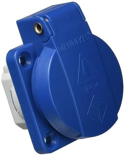 Mennekes 101700021 Base Schuko 16 A/230 V, Prese di corrente, IP 54 Grado di Protezione, Blu - Honorern