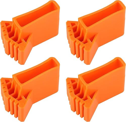 4 pezzi Piedini per Scala, Antiscivolo Piedini per Scaletta, Gomma per Scala di Piedini Ricambio per Scala Estensione e Scale Pieghevoli (Arancione) - Honorern