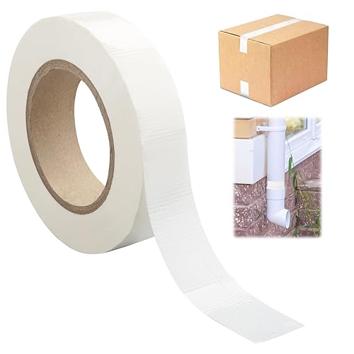 30 mm*50 m Nastro Telato, Duct Tape Resistente All'acqua, Bianco Nastro Ripara, Nastro Adesivo Subacqueo, Nastro Autoagglomerante per Riparazioni, Imballaggio,Fissaggio, Marcatura e Sigillatura - Honorern