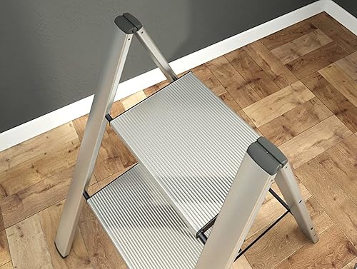 Colombo Leonardo 3 Scaletta 3 gradini in Alluminio, Argentato - Honorern