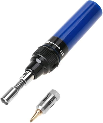 Punta Saldatore, Mini Pen Tipo Punta Saldatore Stagno a 1300 ℃ Penna della Saldatura a Pistola del Saldatore della Torcia Elettrica del Cannello (Blu) - Honorern