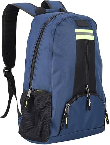 Borsa per Attrezzi a Doppia Spalla, Zaino Portaoggetti in Tessuto Oxford, per Amministratore Idraulico Elettricista, Striscia Blu Riflettente - Honorern