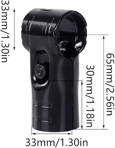 2 set di connettori per tubi a T, morsetti per recinzione a catena neri, giunti a T per tubi da 28 mm, bulloni e dadi inclusi - Honorern