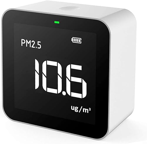 M10 Monitorare Rivelatore di Qualità dell'aria per PM2.5/HCHO/TVOC/AQI, Monitor Intelligente Portatile, Batteria Ricaricabile - Honorern