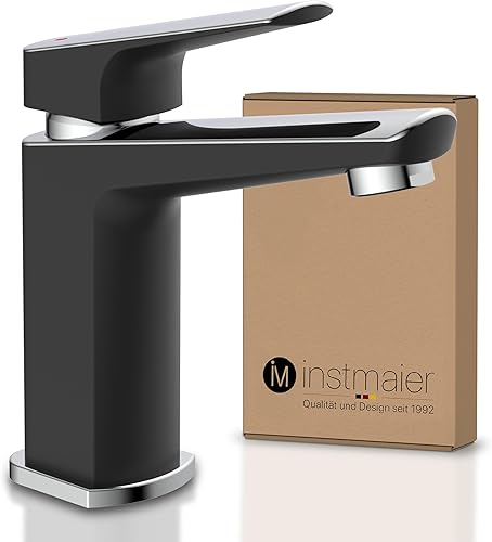 instmaier B2 | Rubinetto da bagno | Miscelatore per lavabo in cromo | Rubinetto di facile installazione | Miscelatore monocomando per lavabo | Miscelatore in ottone | Qualità premium - Honorern