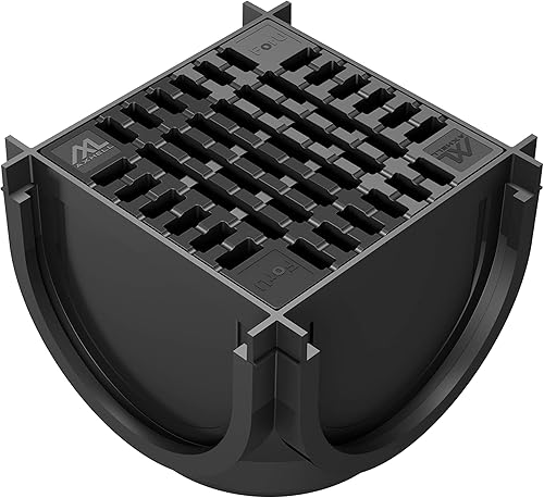 Kit Pozzetto per Raccordo Canali di Drenaggio per Le Acque Pluviali con Sifone Anti-Odore (Griglia Acciaio Zincato) - Honorern