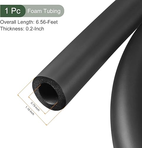 YOKIVE Schiuma Tubi, Gomma Isolamento Tubo Rivestimento| Maniglia Impugnatura Protezione, Buono per Palestra Attrezzatura Rame Tubo (Nero, 20mm ID 30mm OD 2m) - Honorern