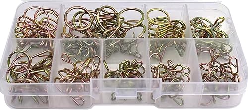 100 Pezzi Fascette Stringitubo a Molla, Morsetto a Molla, Fascette per Tubi a Moll, 10 Dimensioni 5mm/6mm/7mm/8mm/9mm/10mm/11mm/12mm/13mm/14mm - Honorern