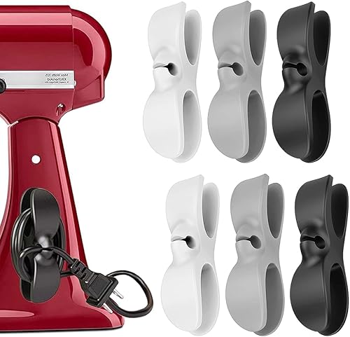 6 Organizer per Cavi Elettrodomestici,Cord Organizer a Clip per Cavo Per Elettrodomestici Da Cucina per Cavi da Cucina fermacavi Adesivi per Mixer Tostapane Cooker Air Fryer Kitchen Cord - Honorern