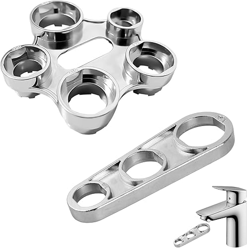 2 Pezzi Chiavi per Gorgogliatori per Rubinetti, Strumento di Rimozione del Rubinetto, Chiave Rompigetto Rubinetto, Attrezzo di Rimozione del Rompigetto, Per M16/M18/M20/M22/M24/M28 - Honorern