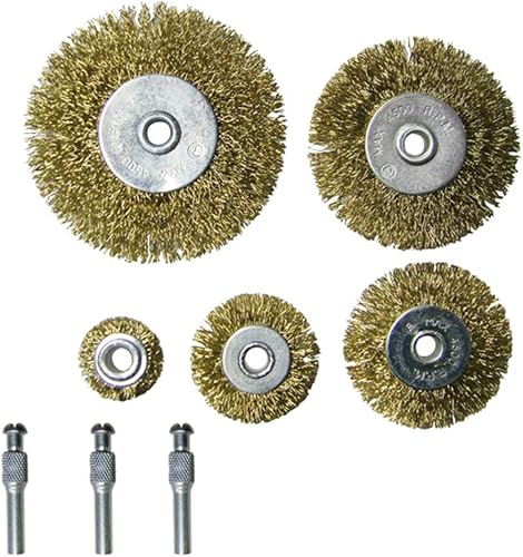 Set 5 Spazzole In Metallo Spazzola Circolare Per Trapano Drimmel Smerigliatrice Dischi In Acciaio - Honorern