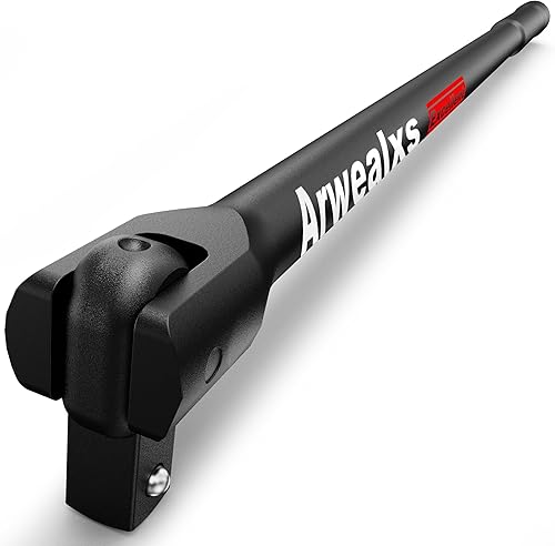 Chiave a Bussola 1/2'', 60cm Chiave a Snodate per Bussole Articolato, Premium Mango Articulado 1/2'' con Testa Girevole a 180 Gradi per Ruote Auto - Honorern