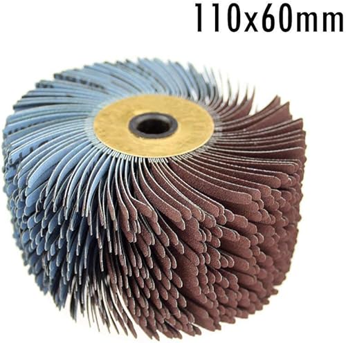 1 Pezzo 115 * 30mm/110 * 60mm Spazzola per lucidatura a Filo in Tessuto abrasivo, Trapano per Lavorazione del Legno Mola per rettifica 120-600#, Asta, da Acquistare - Honorern