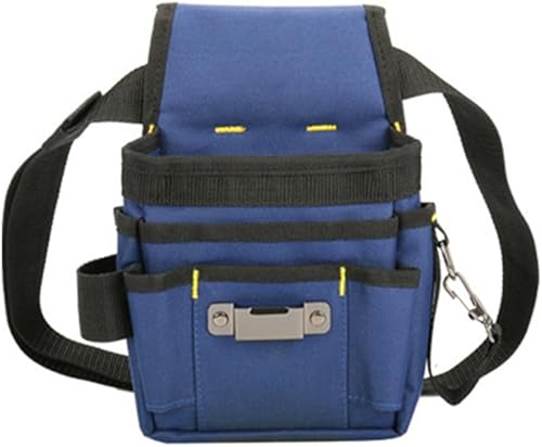 Cintura per attrezzi da elettricista, marsupio multitasche, tessuto Oxford impermeabile, regolabile (D) - Honorern