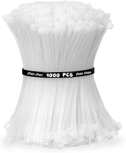 Fascette Elettricista 100mmx 3mm Fascette Plastica Cablaggio Nylon Cavi Bianca 1000 pz Stringicavo Resistenti Raggi UV Resistenti Calore - Honorern