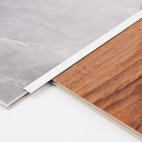 GAPECHNG Striscia Di Transiziper Pavimento Bianco in Lega Di Alluminio, Modanatura a T/Striscia Di Soglia per Porta Piatta in Legno su Piastrelle, Striscia Di Copertura per Giunti per Pavimenti in Vin - Honorern