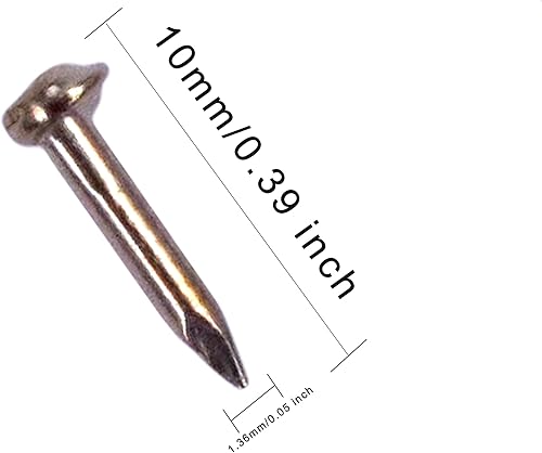 OMOTOOL Perni a testa tonda (300 pezzi), chiodi ottonati in ferro ottonato (25 mm) - Honorern