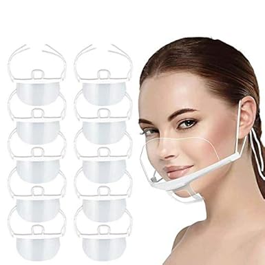 Protezione per il viso, trasparente anti-appannamento, spray per saliva, cuoco e bocca, protezione per alimenti, protezione per il viso, in plastica, per hotel, cucina, ristorante (20 pezzi) - Honorern