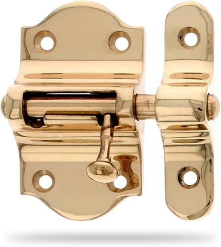 Amig - Catenaccio Porta - Modello 720 - Ottone - 30 mm - Include Viti - Ideale per Porte e Finestre - Finitura: Lucida - Honorern