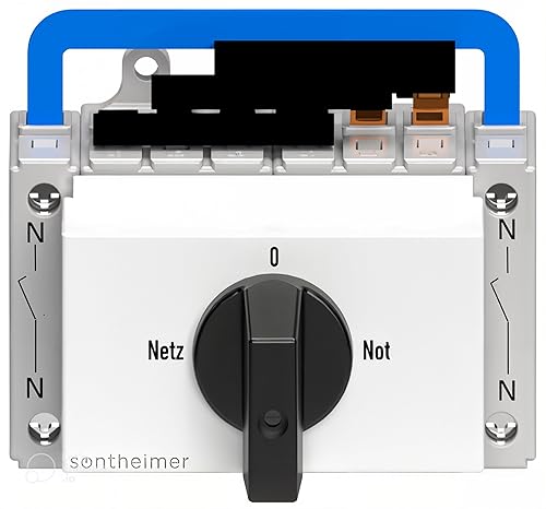 Sontheimer Commutatore 25 A, 4 poli, 11,5 kW, ULO25/4T/NS/Z101/F976, commutatore/nero, 2 x 4 x 25 A - Honorern