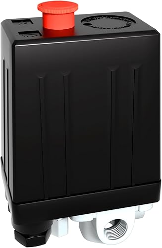 Pressostato Compressore Aria 4 Fori, G1/4' 220V Interruttore del Compressore d'Aria Regolatore di Pressione - Honorern