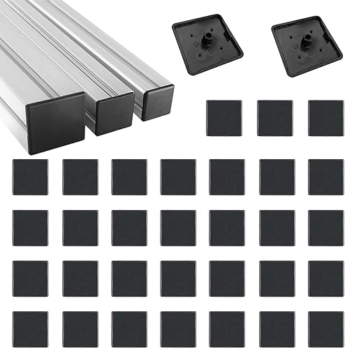 35 pz 2020 Standard Europeo Alluminio Plastica Estrusione Tappo Terminale 20x20mm Nero - Honorern