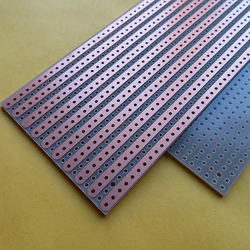 5 pezzi 100 X 50 mm 10 x 5 cm strisce raster Veroboard Stripboard Fibreglass FR4 Prototype Paper PCB PCB scheda PCB Experiment Matrix Circuit Board - Honorern