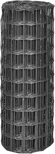 Recinzione Euro in Acciaio 10x1 m Grigia,Rete per Recinzioni - Zincata Plastificata Elettrosaldata Rigida - Recinzioni Metalliche da Giardin - Honorern