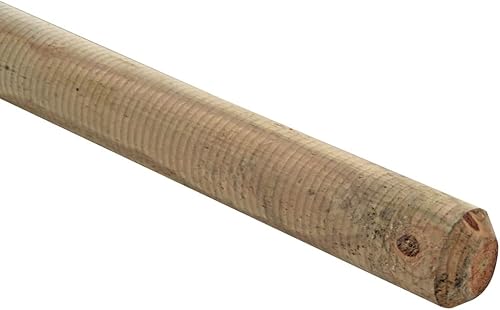 VERDELOOK Palo in Legno Tondo Altezza 150 cm per recinzioni e staccionate con Punta Finale, Ideale per sostenere recinzioni - Honorern