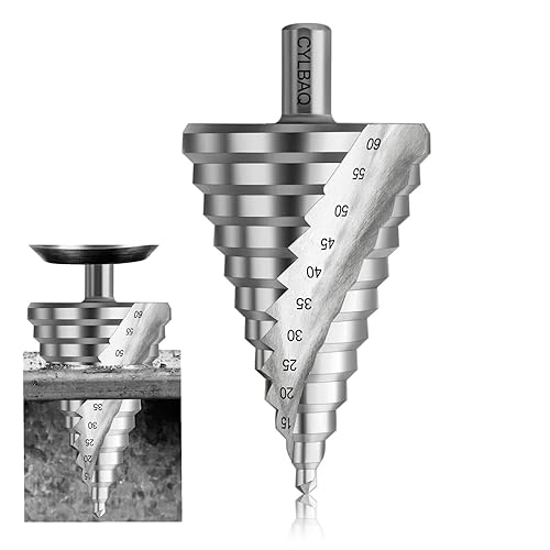 Fresa grande a taglienti elicoidali, in acciaio super rapido 4241, per creare fori di diametro da 6 a 60 mm su acciaio, alluminio, rame, acciaio INOX, ottone, plexiglas, legno e laminati - Honorern