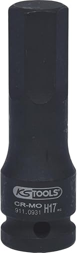 KS Tools 911.0931 Bussola per Avvitatori ad Impulsi per Viti a Esagono Incassato, Lunga, 17 mm, 1/2' - Honorern