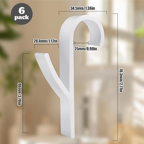 Ganci per Termoarredo Bagno,6 pezzi Ganci Termoarredo Bagno, Appendi Accappatoio Bagno, Salvaspazio, Gancio Termoarredo Bagno Robusti per Appendini Asciugamani Termosifone - Honorern