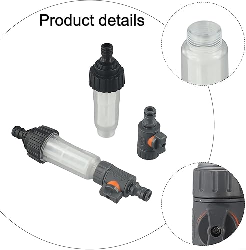 2 Pezzi Filtro Acqua per Camper con Setaccio di Ricambio Adattatore Rapido e Valvola di Controllo per Camper, Caravan e Barca Accessori - Honorern