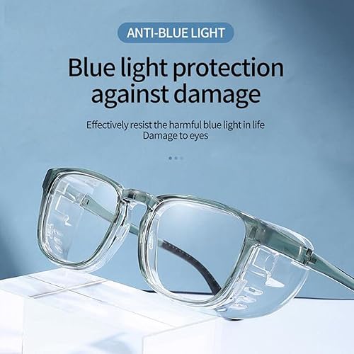 Occhiali Anti-allergici Anti-polline For Adulti, Montatura Completa In Silicone Estesa - Occhiali Rimovibili, Occhiali Anti-luce Blu, Anti-appannamento, Anti-UV (Color : Transparent) - Honorern