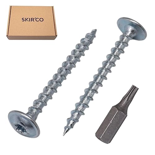 SKIR'CO (100 pezzi) Viti per legno 3,0 x 30 mm, viti per metallo, testa wafer, testa Torx, autofilettanti in acciaio zincato - Honorern