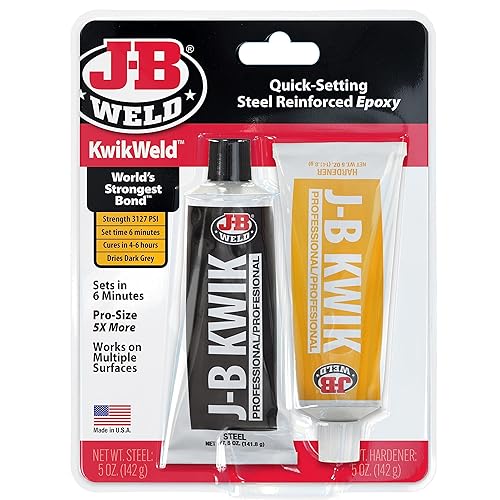 JB Weld 8271UK - Adesivo per Saldatura in plastica, Grigio Scuro, Due Tubi da 5 Once - Honorern