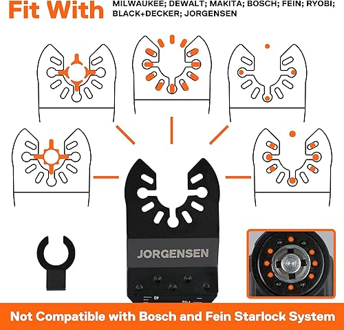 Lame Utensile Multifunzione 3 Pezzi, Lame Utensile Oscillanti in Metallo Duro, Accessori Oscillanti per il Taglio del Metallo, Compatibile con la Maggior Parte delle Marche - Honorern