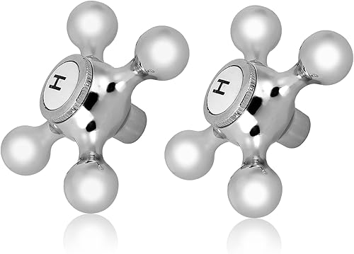 Maniglia per rubinetto a braccio trasversale, Kit manopole per rubinetto da 2 pezzi per sostituzione rubinetto doccia universale per bagno - Honorern