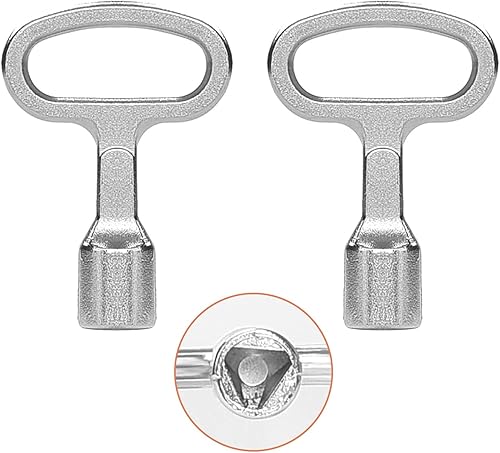 2 Pezzi Chiave Triangolo, Chiave Triangolare in Metallo, per Armadietto Contatore Elettrico Acqua Gas Radiatore e Rubinetto Triangolare - Honorern