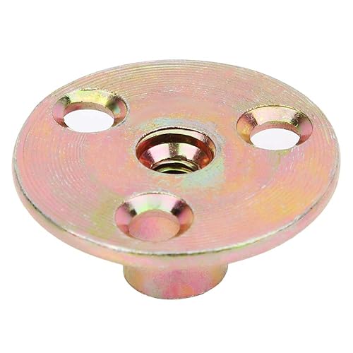 Dadi Flangiati a T da 5 Pezzi Dado a Base Rotonda a 3 Fori Dado di Fissaggio per Mobili in Ferro Zincato(M8) - Honorern