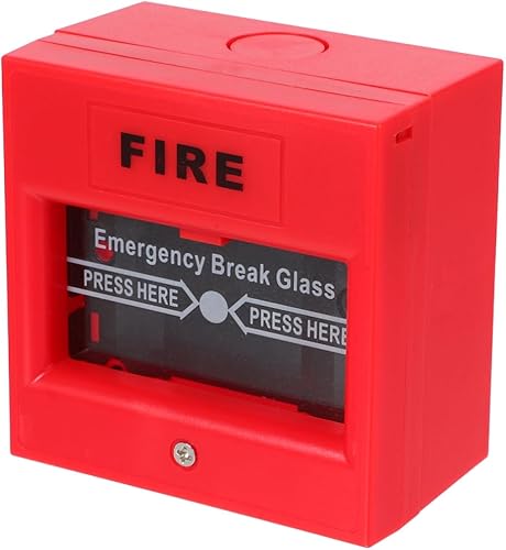 jojofuny Stazione di emergenza Resettabile, punto di segnalazione manuale, pulsante di allarme antincendio per allarme rapido e facile da usare per sistemi di allarme antincendio convenzionali - Honorern