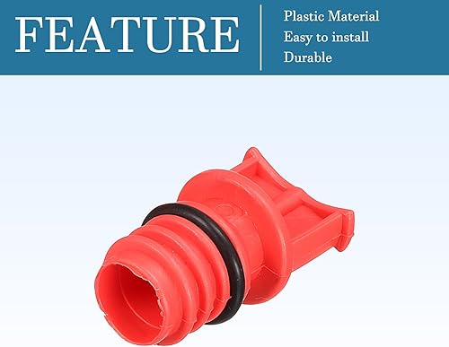 0,73' Olio Spina Connettore Aria Compressore x 2pz Maschio Filettatura Industriale Plastica Olio Cappuccio Tappo per Aria Compressore, [Rosso] - Honorern