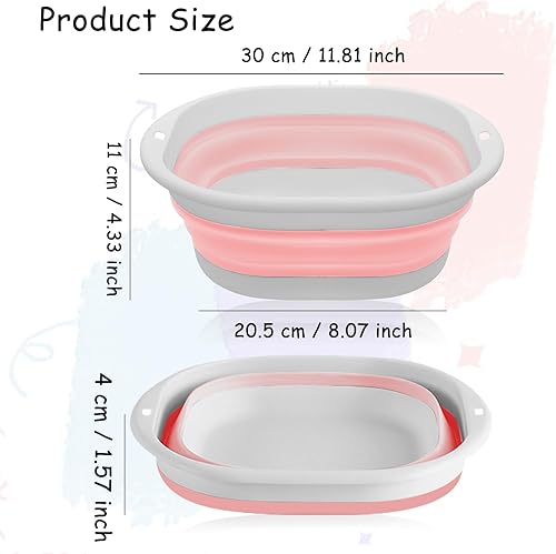 Lavabo Pieghevole, Vasca Pieghevole in Plastica Salvaspazio Lavandino con fori per Essere Appeso Vaschetta Pieghevole per Lavare per Bagno e Viaggi all'Aperto - Honorern