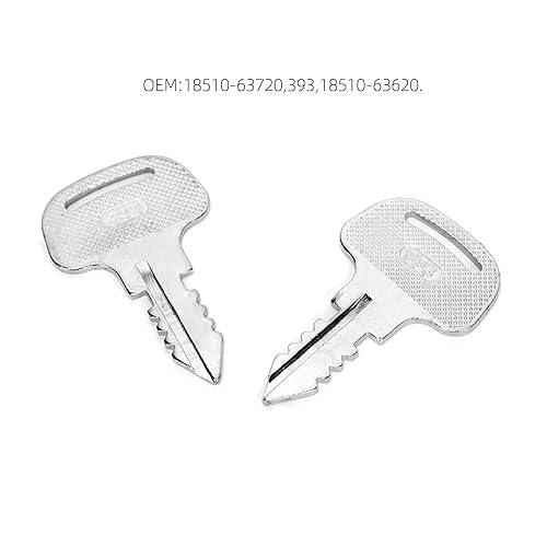 5pcs Accensione Chiavi di Avviamento 393 18510-63720/18510-63620 Compatibile con Kubota Trattore M Serie M108SDTLDS M4900DT M5700DH Generatore AV5500 AV6500 Tosaerba M108SDSL Chiavi di Accensione - Honorern