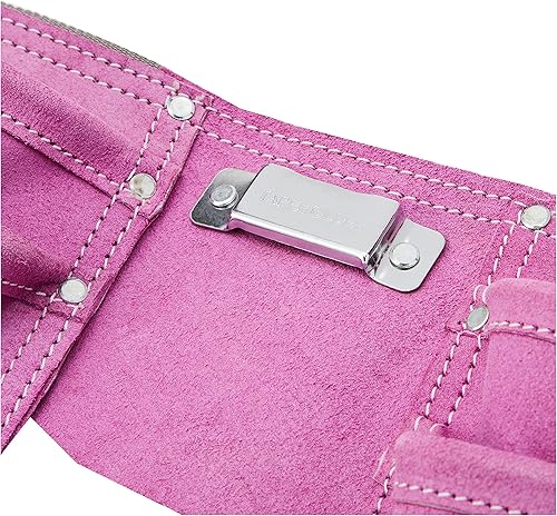 Rolson 68630 - Cintura porta utensili in cuoio doppia, colore: Rosa - Honorern