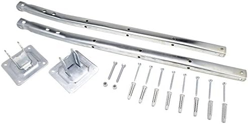 zb075 Coppia Stendibiancheria a Parete Ribaltabile Zincata , Fornita Accessori per Fissaggio a Muro . - Honorern