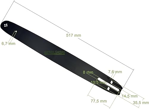 45 cm; 1,5 mm; 0,325'; 72 TG + 4 catene compatibili con Husqvarna Makita Oleomac Solo - Honorern