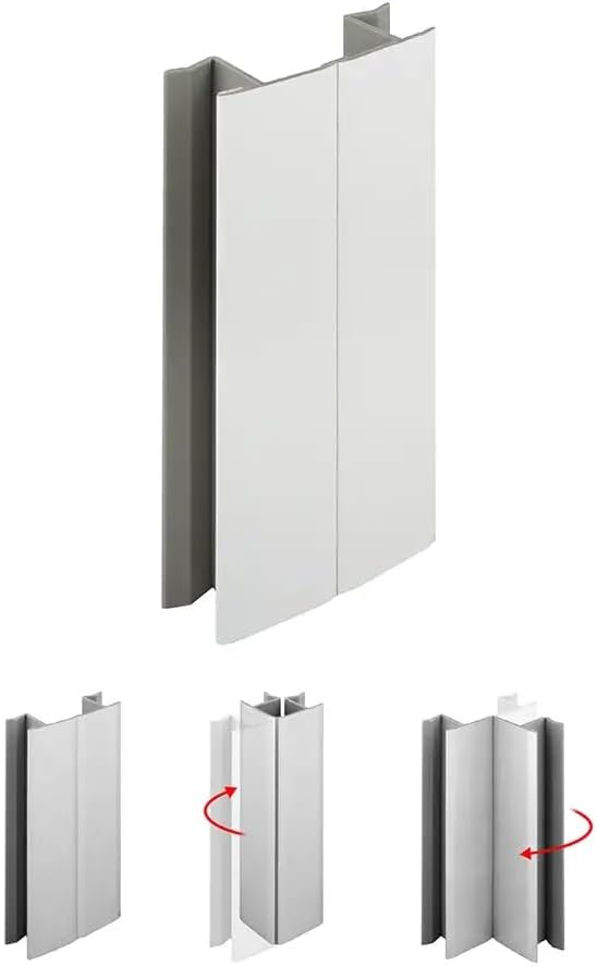 cyclingcolors 2x Connettore Zoccolino Battiscopa 120mm bianco opaco Bordo Mobili Cucina Zoccolo Giunzione multiangolo angolare - Honorern